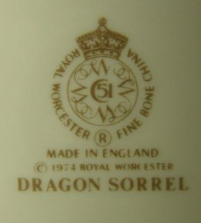 Royal Worcester Dragon Sorrel Salad Plate Brown Discontinued