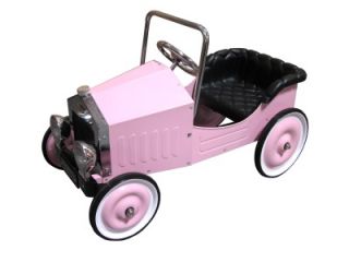 New Childs Classic Vintage Girls Pink Sports Pedal Car Ride on Toy