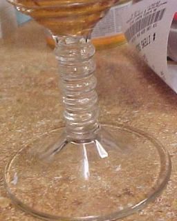 & wine glasses w/blue flowers and gold rings & rim. unknown maker