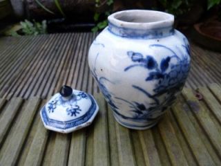 17th Century Antique Japanese Arita Blue and White Porcelain Vase
