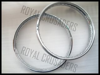New Norton BSA Front and Rear Stainless Steel Wheel Rims 19