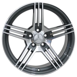 Gunmetal AMG Wheels Set of 4 Rims Fit Mercedes C E s Class SLK