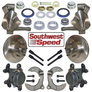 Deluxe Hot Rod Front Brake 2 Drop Spindle Kit 5x4 50