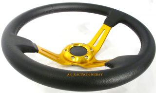 This auction is for A brand new 350mm Drifting Steering wheels in Gold