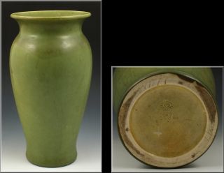 Wonderful Tall Rookwood Art Pottery Vase w Matte Green Glaze