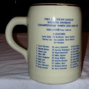 Chicago White Sox 1983 Western Division Champs Mug