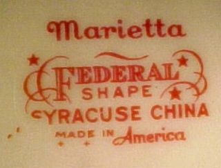 Syracuse China Marietta Covered Vegetable Bowl Lid Only