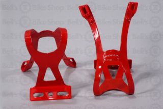 Soma Oppy x 2 Gate Toe Clips Red L XL Steel Track