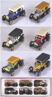Boxed Set of 6 Wondrie Die Cast Classic Cars 301 306