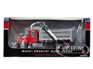 Mack Granite Dump Truck Red Silver 1 64 Diecast Model by First Gear 60