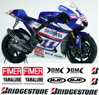 This auction for a YAMAHA R1 R6 BEN SPIES RACE BELLY DECAL KIT .