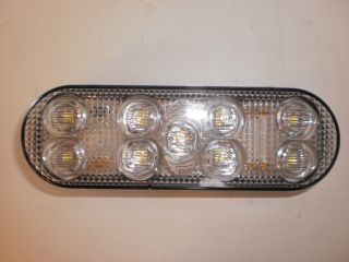 Two Maxxima 6 inch Oval LED Clear White Back Up Light Truck RV M63347