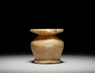 Ancient Egyptian Alabaster Storage Ointment Libation Vessel Kohl Jar