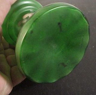 Hand Blown Art Glass HP Green Vase