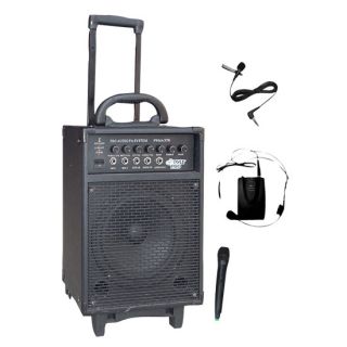 PWMA370 300W Wireless Rechargeable Portable PA System W/ Handheld