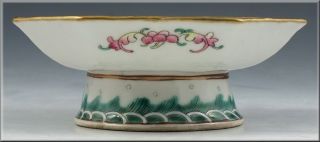 19th Century Chinese Famille Rose Footed Dish w Seal Mark