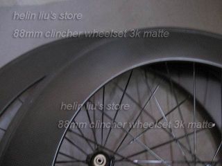 Carbon Wheelset with 3K Matte Finish Carbon Fiber Bike Wheels