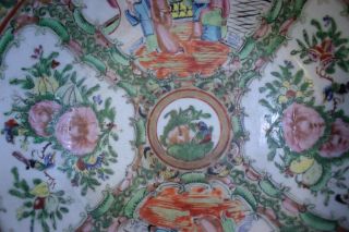 Antique Chinese Porcelain 1920s Canton Large Bowl Famille Rose Made in