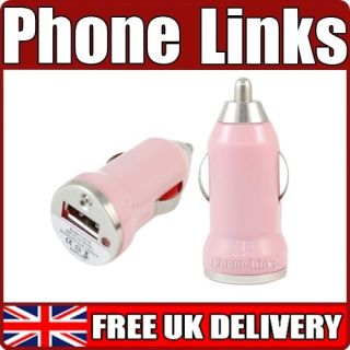Pale Pink in Car USB Charger Adapter for iPhone 4 3G 3GS 4S  HTC