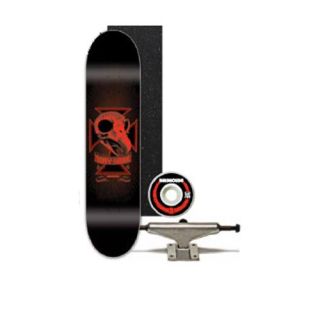 Features of Tony Hawk Birdhouse Red Skull 7.6 Skateboard Deck Complete