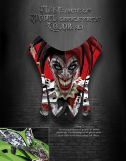 Arctic Cat 03 06 04 F7 Red Hood Wrap Graphics Firecat The Jesters