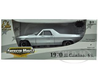 of 1970 Chevrolet El Camino SS 454 Silver die cast car model by ERTL