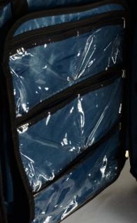 Joy Mangano Clothes It All Garment Bag 23 Luggage Suitcase Blue Croco
