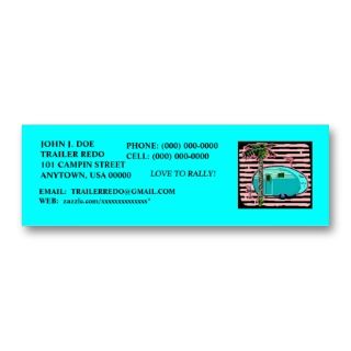 TRAVEL TRAILERS PROFILE CARDS BUSINESS CARD TEMPLATE