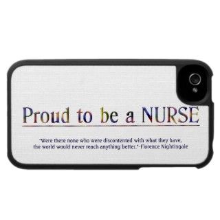 Proud to be a Nurse with quote. iPhone 4 Cover