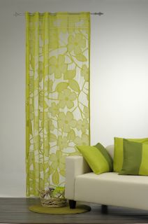 Dekoschal Fae Gardine Vorhang Blume grün 140x235cm