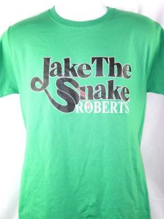 Jake the Snake Roberts Green WWE Wrestling T shirt New