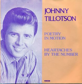 Poetry in Motion / Heartaches by the number 7 SINGLE (S9842)