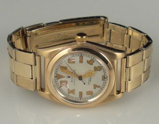 Vintage Rolex Bubbleback 14k Solid Gold Chronometer Watch California