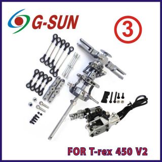 CNC Metal Rotor Head Tail 450 rc helicopter Upgrade Parts for T rex V2