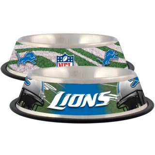 Detroit Lions Stainless Steel Pet Bowl   Team Shop   Dog