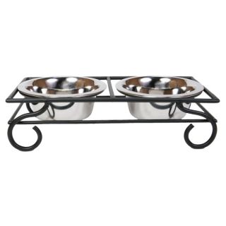 Top Paw™ Decorative Scroll Double Diner for Dogs   Dog