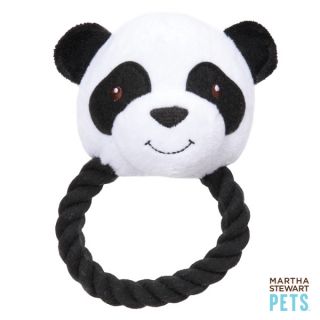 Martha Stewart Safari Rope Ring Panda Dog Toy
