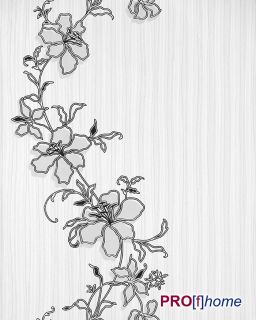 Tapete Schwarz Weiß Floral Blumen Tattoo 015 20 EDEM