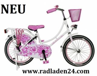 20 ZOLL Kinder HOLLANDRAD Fahrrad Weiss pink Omafiets NEU