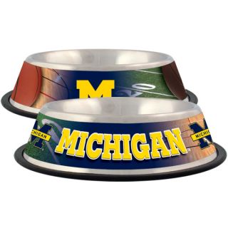 Michigan Wolverines Stainless Steel Pet Bowl   Team Shop   Dog