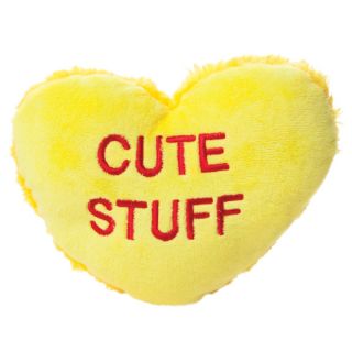 Luv A Pet Dog Toy   Yellow Heart