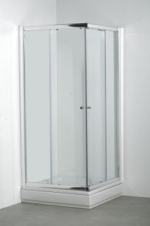 Dusche Eckeinstieg Duschkabine Schiebetür 80 x 80 x 185
