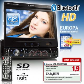 18cm/7HD TOUCHSCREEN GPS NAVI BLUETOOTH USB+SD64GB CD/DVD AUTORADIO