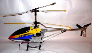GROßER RC HUBSCHRAUBER HELIKOPTER LCD T 23 / T 623 in Gelb