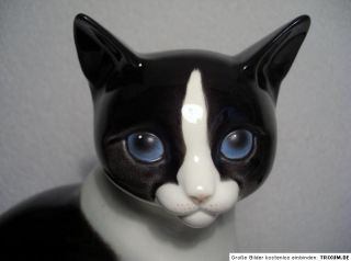 Große Goebel Katze   schwarz/weiß   27 cm