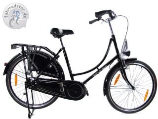 Hollandrad 26 Zoll, Damenfahrrad, Holland Nostalgie Fahrrad schwarz