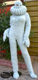 SUPER KID Mohair Langhaar Catsuit Overall Sweater M XL Fetisch