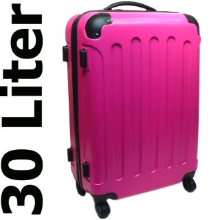Hartschalen Koffer Reise Urlaub 360 ° 30 Liter Trolley ABS 1 Pink