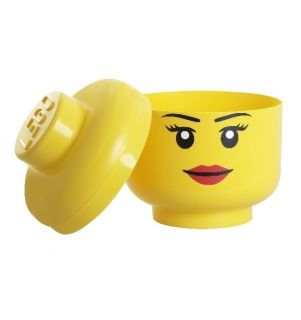 LEGO Spielzeugkiste Box Aufbewahrungsbox Legostein Kinder Kopf Girl