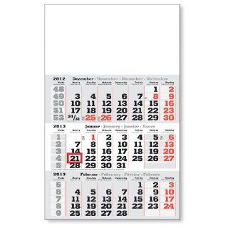 Monats Wandkalender 2013 mit Datumschieber in Rot